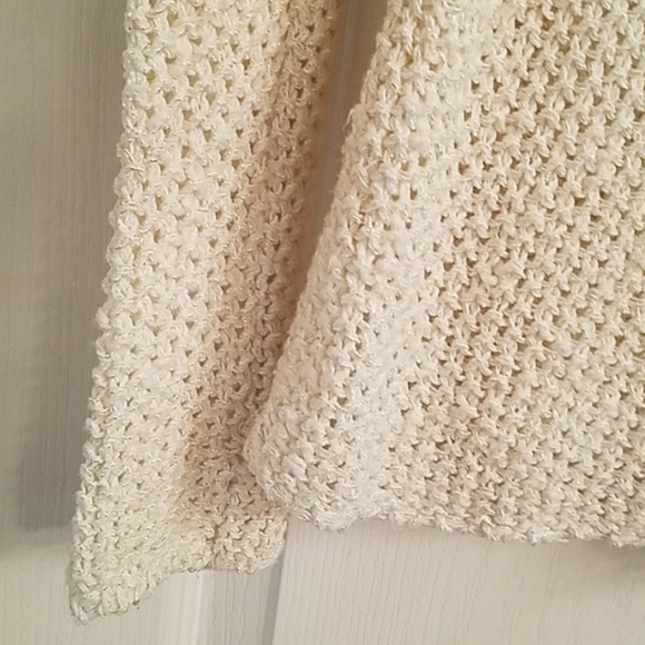 Zara Open Knit Sweater with White Lace - Picture 4 of 6